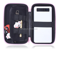 Étui de voyage multifonctionnel en EVA+PU avec fermeture éclair, pour câbles numériques, batterie externe, pochette cosmétique antichoc, couleur personnalisée
