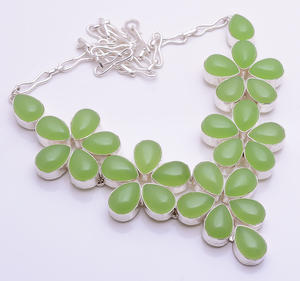 <b>925</b> Solid <b>Silver</b> Gemstone <b>Necklace</b>, Natural Amazonite Gemstone <b>Silver</b> Jewelry, Exporter <b>Silver</b> Gemstone <b>Necklace</b> Jewelry - Product Image 5