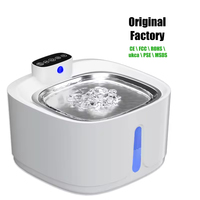 Distributeur d'eau automatique intelligent sans fil 2025 en acier inoxydable détachable pour animaux de compagnie Fontaine à boire pour chat et chien