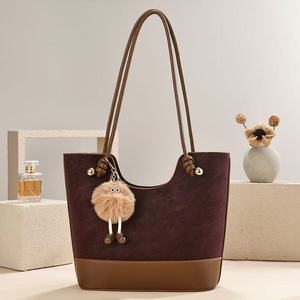 Bolso Tote An Ru Shi Color Café, Tamaño Mediano, Casual y Elegante, Bolso Bandolera para Uso Diario, Invierno 2025 - Product Image 3