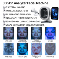 Analyseur de peau IA de bureau avec écran tactile 15,6 pouces, 8 images spectrales, détection faciale 3D, équipement professionnel d'analyse cutanée Cloud