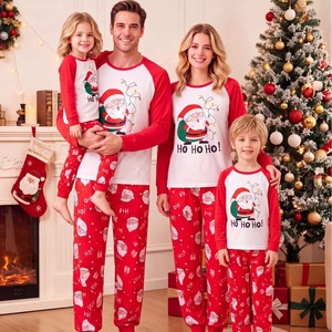 Wholesale 2026 Green Parent-child Home Wear Hot Sale <strong>Christmas</strong> Family Loungewear Sleepwear <strong>Couple</strong> Pyj Set Soft <strong>Christmas</strong> Pajamas - Product Image 5