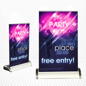 Xách tay Mini A3/A4 bảng Top Hợp kim nhôm <span class=keywords><strong>Roll</strong></span>-up hiển thị đứng máy tính để bàn nhỏ Sao Poster đứng triển lãm in mini - Product Image 2