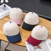 Gorra de Béisbol de 6 Paneles de Algodón Oxford con Diseño de Bloques de Color, Unisex, Ajustable, con Acabado Lavado, Estilo Hip-Hop, para Deportes al Aire Libre y Uso Casual