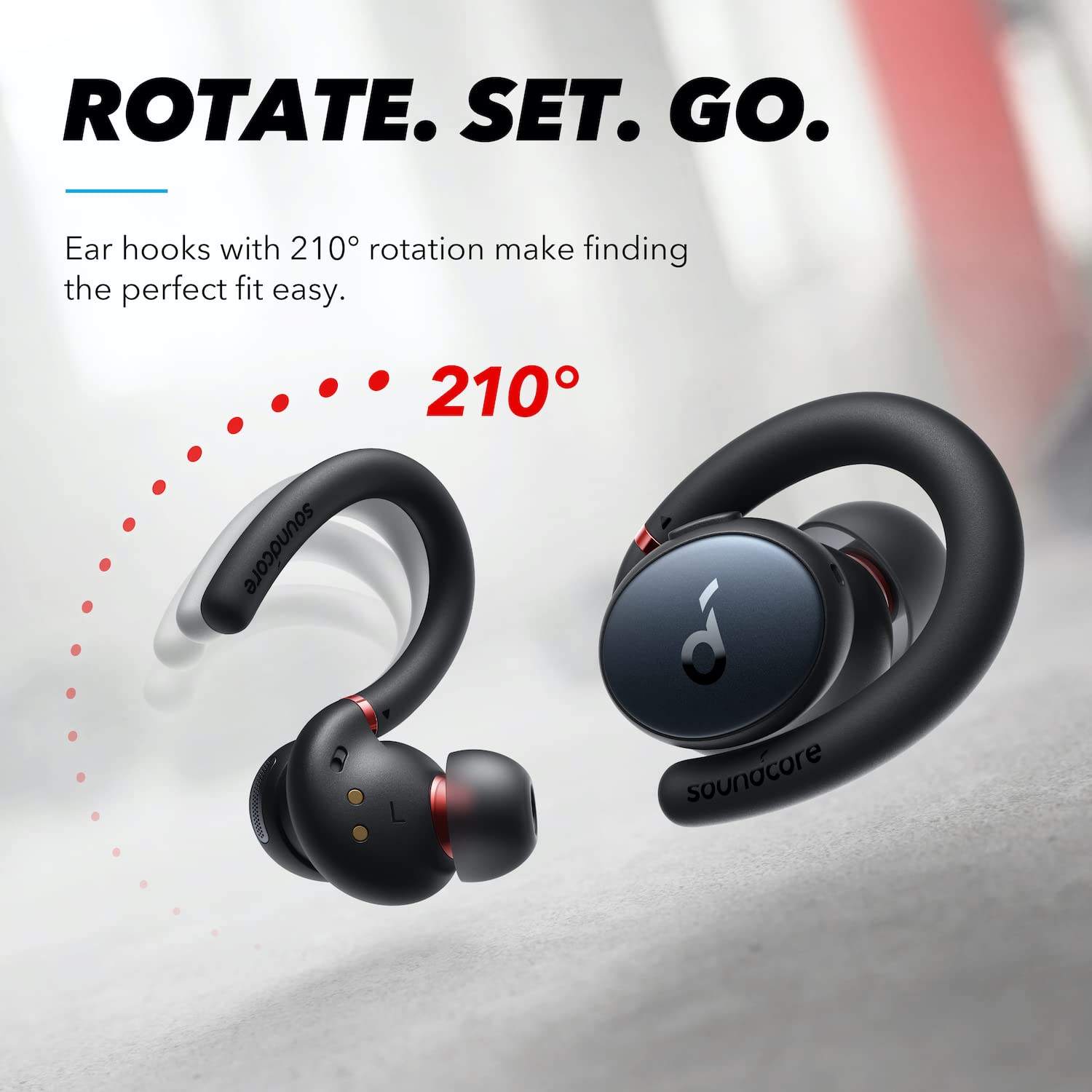 ORANGLES Anker Soundcore Sport X10 True Wireless Earbuds | IPX7 Waterproof, Running Sport Fit, Fast Charging, TWS - full product showcase - displaying specifications - Image 5 of 6 | adapts to any space | Anker Soundcore Sport X10 True Wireless Earbuds | IPX7 Waterproof, Running Sport Fit, Fast Charging, TWS deal New Jersey | Free Shipping ORANGLES