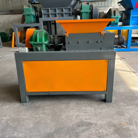 Déchiqueteuse de vêtements textiles usagés, déchiqueteuse de plastique, de ferraille, d'acier, de pneus usagés, de coques de noix de coco, machine à broyer les bouteilles en plastique