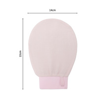 Gant de Douche Exfoliant Rose Coréen, Gant de Gommage Kessa de Hammam Marocain