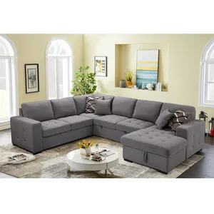 Conjunto de sofás modulares para sala de estar, Set de sofás modulares con textura de piña, 2 + 2 asientos, venta