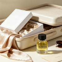 Vente en gros de flacons de parfum en verre vides de luxe pour femmes et hommes, avec logo personnalisé, impression sur écran, 30 ml, 50 ml, 100 ml, ronds, avec couvercle