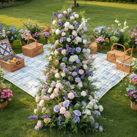 Kunstzijde Bloemenloper - Ecologisch Herbruikbaar Handgemaakt Gemengde Rozen Hortensia Romantische Stijl Realistisch Hoogwaardig Bruidsdecoratie