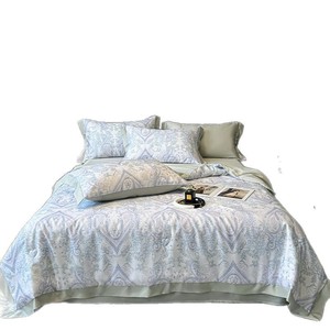 Parure de couette d'été Ulrich Tencel 100S, motif imprimé numérique plantes et fleurs, housse de couette climatisante pour lit simple ou double - Product Image 3