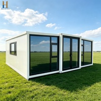 Casa Contenedor Plegable y Expandible de 20 y 40 pies, Techo Plano, Villa Modular Moderna, Oficina en Casa, Transpirable - Zhonghuan