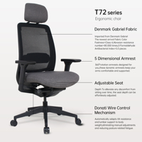 Chaise de bureau ergonomique de luxe AODA Home Furniture avec dossier en tissu maillé, accoudoirs pivotants, siège Silla De Oficina, design personnalisé OEM
