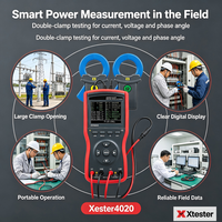 Xtester-4020 Testeur de batterie électronique numérique intelligent à double pince de grande précision et grand calibre, ampèremètre et voltmètre 09