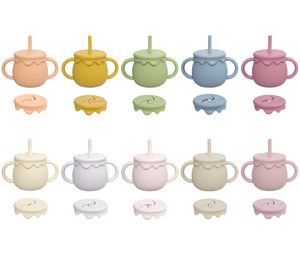 Vaso de Silicona para Bebé con Doble Asa, Libre de BPA, Apto para Alimentos, Contenedor de Almacenamiento de Bebidas y Snacks para Niños, Vajilla - Product Image 1