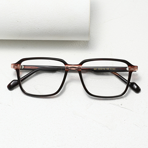 Rectangle Full-Rim Acetate <b>Eyeglasses</b> <b>Frame</b> Solid Color Anti-UV & Anti-Blue Light Reading Glasses for Adults Unisex Daily Wear - Product Image 6