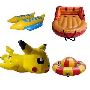 Aufblasbares Disco-Boot Schlepp sofa Flyfish Banana Towable Tube Flying Floating Banana Boat 4 6-Sitzer Double Tube On Water