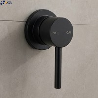Robinet de douche mural monocommande en laiton et céramique poli, certifié WaterMark, sans plomb, pour salle de bain