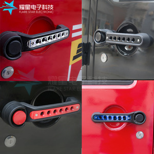 Couverture de poignée de porte en alliage d'aluminium, installation par vis pour Jeep Wrangler 2 portes 4 portes - Product Image 5