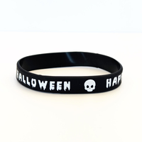 Pulsera de silicona para Halloween Logotipo personalizado profesional ecológico Haga su propio logotipo Pulsera Pulseras de silicona para eventos