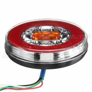 1/2/4x Luz Trasera LED Impermeable para Remolque/Camión, Luz de Freno, Reversa y Parada, Lámpara de Señal de Giro Dinámica para Coche, Autobús, Caravana - Product Image 3