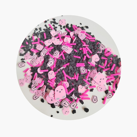 Custom Halloween Polymer Clay Slices Ghost Stick Candy Sprinkles Diy Confetti