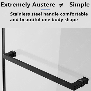 Salle de douche à vapeur d'angle carrée moderne avec baignoire à remous Charnière sans cadre Style ouvert pour hôtels - Product Image 2