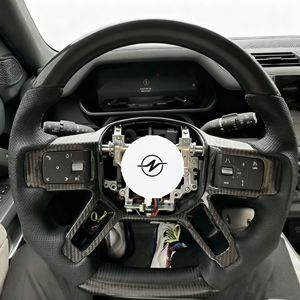 Chevy <span class=keywords><strong>Corvette</strong></span> Malibu XL Silverado GMC Hummer H2 in fibra di carbonio volante per Alcantara Paddle LED RPM manubrio in pelle - Product Image 4