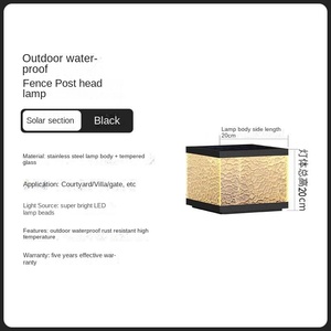 Moderno IP65 impermeable al aire libre Solar LED lámpara postes E27 vidrio jardín lámparas para Villa paredes jardín césped y clubes directo de fábrica - Product Image 5