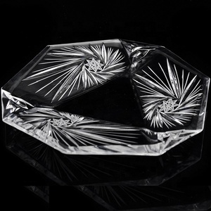 Bol à fruits en verre sur <span class=keywords><strong>pied</strong></span>, luxe, haute qualité, plat à salade en verre <span class=keywords><strong>pour</strong></span> la décoration de la table - Product Image 2