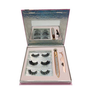 3d चुंबकीय eyelashes आईलाइनर निजी लेबल के साथ अशुद्ध मिंक lashes थोक चुंबकीय eyelashes - Product Image 1