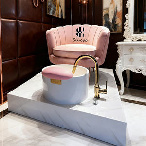 Paquete Completo de Muebles de Salón Madamcenter, Silla de Barbería, Spa y Manicura/Pedicura con Hidromasaje y Funciones Ajustables - Product Image 1