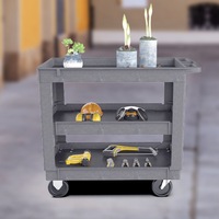 Offres Spéciales usine OEM multifonctionnel chariot à main robuste à trois étagères chariot à outils de stockage chariot utilitaire de service en plastique pour la guerre