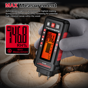 เครื่องวัดความชื้นไม้แบบเข็ม HABOTEST HT73  5 โหมดวัดวัสดุ  ไฟพื้นหลังสามสี  0-99.9% RH  วัสดุ ABS  วัดความลึกได้ <span class=keywords><strong>10</strong></span> ซม.  รับประกัน 1 ปี - Product Image 6