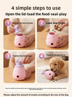 Jouet interactif pour chien Petsign, distributeur de friandises, jouet à mâcher en silicone, puzzle d'alimentation, jeu d'entraînement à la consommation lente pour chiot, chien de petite et moyenne taille
