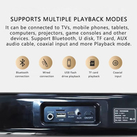 Barra de sonido panorámica inalámbrica OEM para altavoz Bluetooth Subwoofer Sistema de cine en casa inteligente para computadora y teléfono móvil