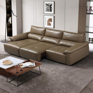 Canapé-<span class=keywords><strong>lit</strong></span> modulaire multifonctionnel rétractable en cuir avec télécommande électrique, style minimaliste <span class=keywords><strong>italien</strong></span>, pour salon - Product Image 1