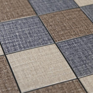 Piccoli mattoni quadrati utilizzati come piastrelle da parete per la parete di fondo, con piastrelle di mosaico in alluminio per soggiorno, sala - Product Image 5