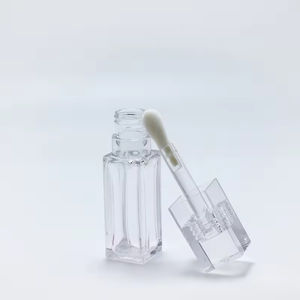 Envases Personalizados de Tubos Cuadrados Transparentes de 10 ml para Brillo Labial, Tubos Cosméticos para Brillo Labial y Rubor con Pincel Grande - Product Image 2