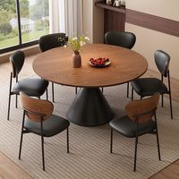 Table et chaise de salle à manger en bois massif de style moderne du milieu du siècle, avec dossier réglable et rembourré, pour la maison, l'hôtel et le salon - Vente en gros