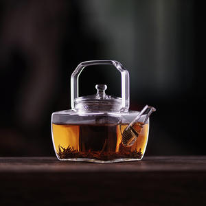 ขายส่งกาน้ําชาแก้วขายร้อนหนาทนต่ออุณหภูมิสูงความจุขนาดเล็กหม้อจัดการสูงสามารถอุ่นด้วย <span class=keywords><strong>Openfire</strong></span> - Product Image 5