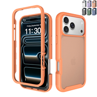 Coque de protection intégrale antichoc robuste double couche TPU+PC pour iPhone 17 Pro Max