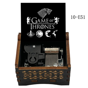 Film <span class=keywords><strong>Game</strong></span> <span class=keywords><strong>of</strong></span> <span class=keywords><strong>Thrones</strong></span> Boîte à musique en <span class=keywords><strong>bois</strong></span> à manivelle Fans Friends Family Festival Cadeaux de Noël - Product Image 6
