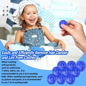 <span class=keywords><strong>Boule</strong></span> magique en nylon pour éliminer les taches, <span class=keywords><strong>anti</strong></span>-emmêlement et aspiration des cheveux, nettoyant magique dans la <span class=keywords><strong>machine</strong></span> <span class=keywords><strong>à</strong></span> <span class=keywords><strong>laver</strong></span>, 12 pièces - Product Image 4