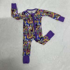 Baby Kinder Schlafanzug mit Reißverschluss Individueller Weihnachts-Babyschlafanzug Bambus-Baby-Pyjama - Product Image 2