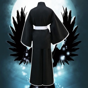 Disfraz de Halloween de Grim Reaper/Kuchiki Rukia, Kimono de Anime Japonés, Traje de Cosplay Unisex de Poliéster para Adultos, Venta al Por Mayor - Product Image 3