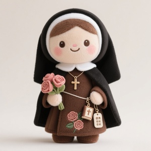 OEM ODM Maßgefertigte St. Therese von <span class=keywords><strong>Lisieux</strong></span> Plüschpuppe Heilige Therese von <span class=keywords><strong>Lisieux</strong></span> Plüschtier Glaubensbasierte Religiöse Stoffpuppe Großhandel - Product Image 5