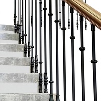 Treppengeländer aus Luxuriöser Aluminiumlegierung, Bodenmontiert, für Innenräume, Loft und Selbstbauhäuser