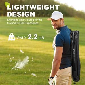 Bolsa de transporte con soporte de <span class=keywords><strong>golf</strong></span> de poliéster ligero para <span class=keywords><strong>Pitch</strong></span> n <span class=keywords><strong>Putt</strong></span> duradero para Driving Range Par 3 Executive Courses 31,5 pulgadas de alto - Product Image 3