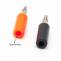 Connecteurs banane en gros d'usine, rouges et noirs, 4 mm, avec petite vis, connecteur banane